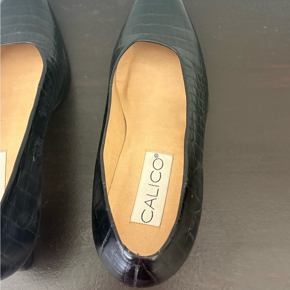 Calico C-English 4 Croc Embossed Brazil Leather vintage Sz 7M Heel 2” - Picture 6 of 12